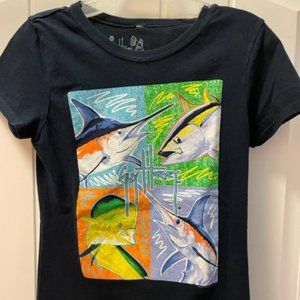 Guy Harvey Girls Short Sleeve Offshore Shirt - Girls Size M (7/8) - Never Worn